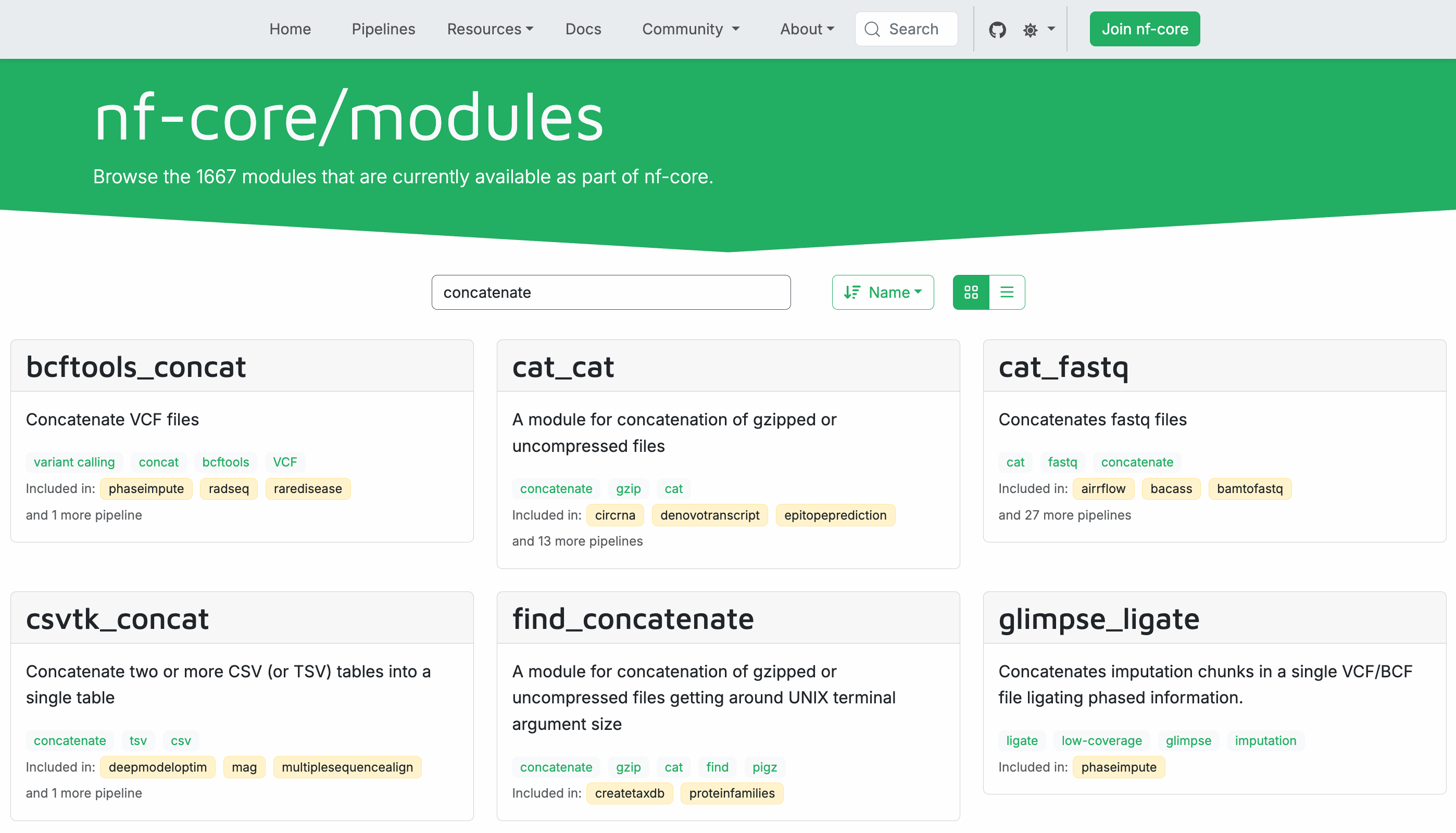 resultats de cerca de mòduls