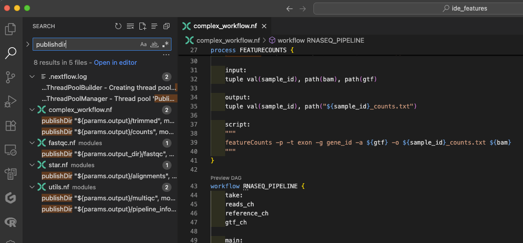 Búsqueda en el proyecto