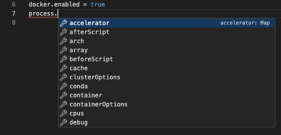 Auto-complétion de la configuration