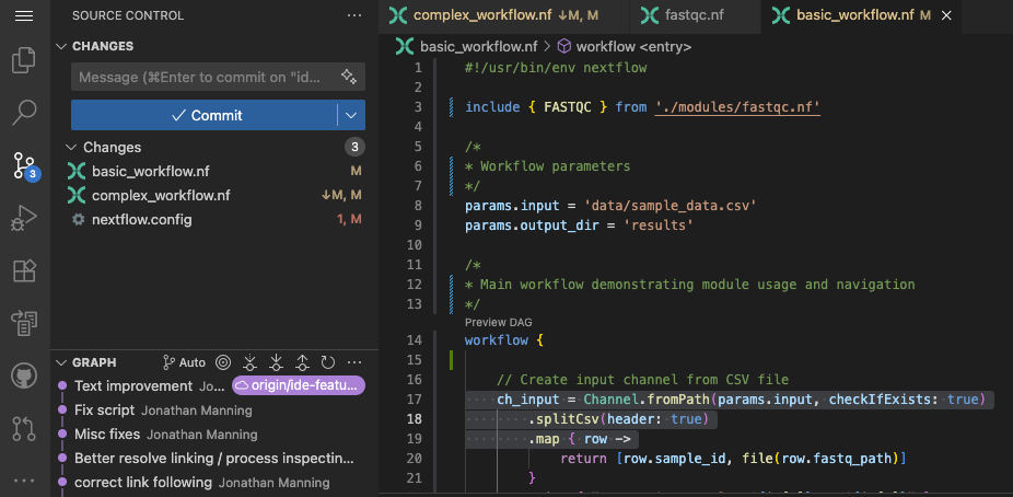 Panneau Contrôle de source